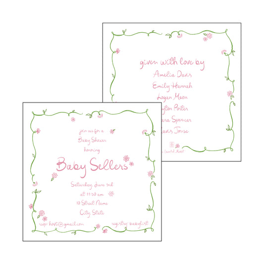 whimsical floral | invitation