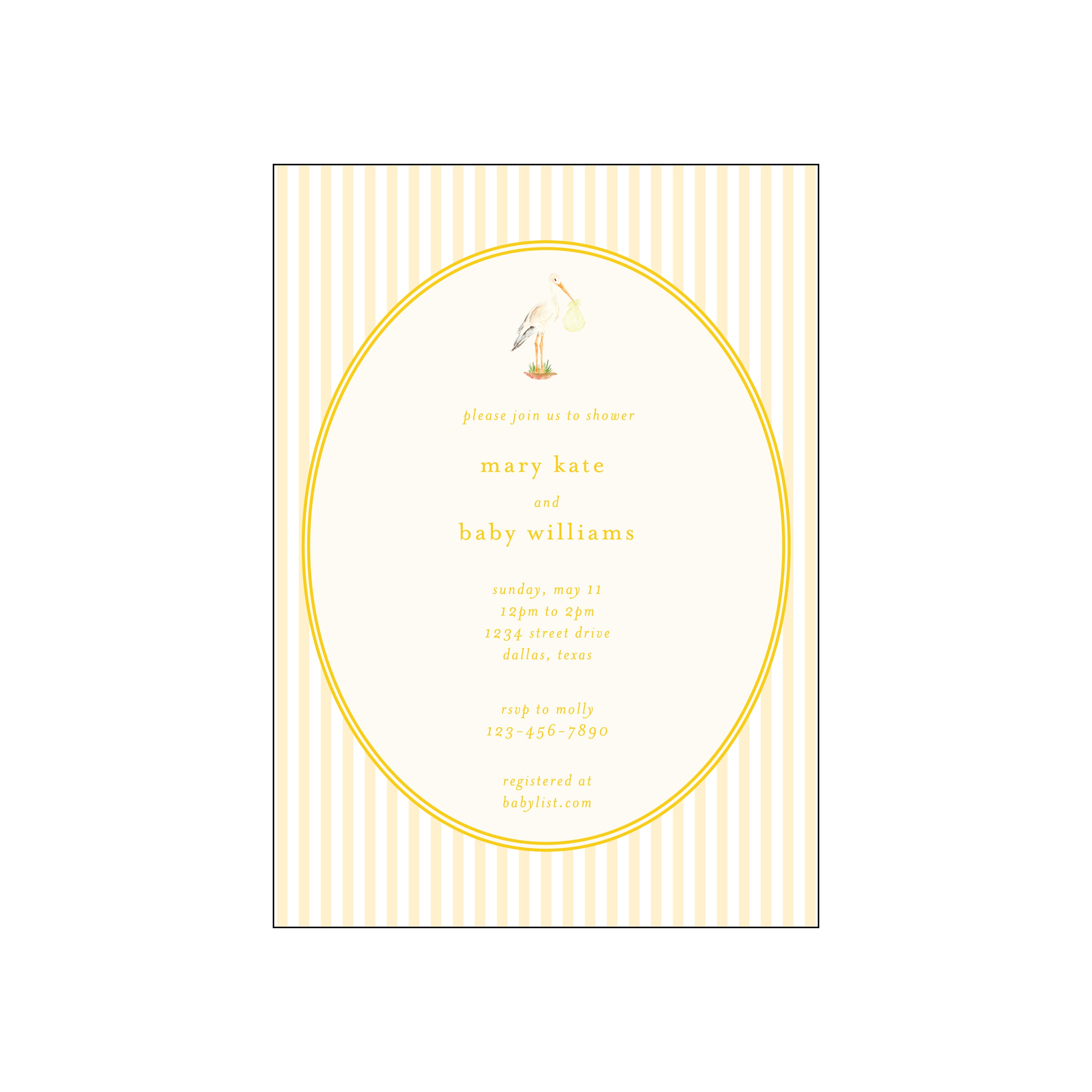 baby stork | invitation