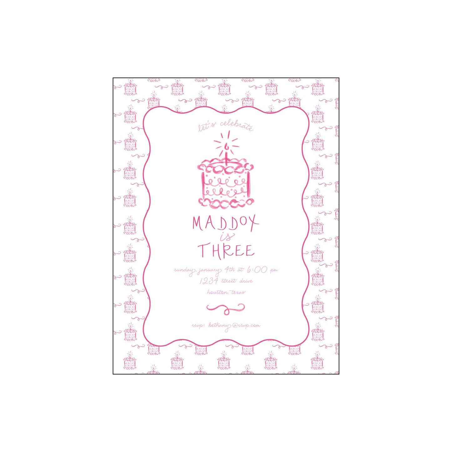 birthday cake | invitation