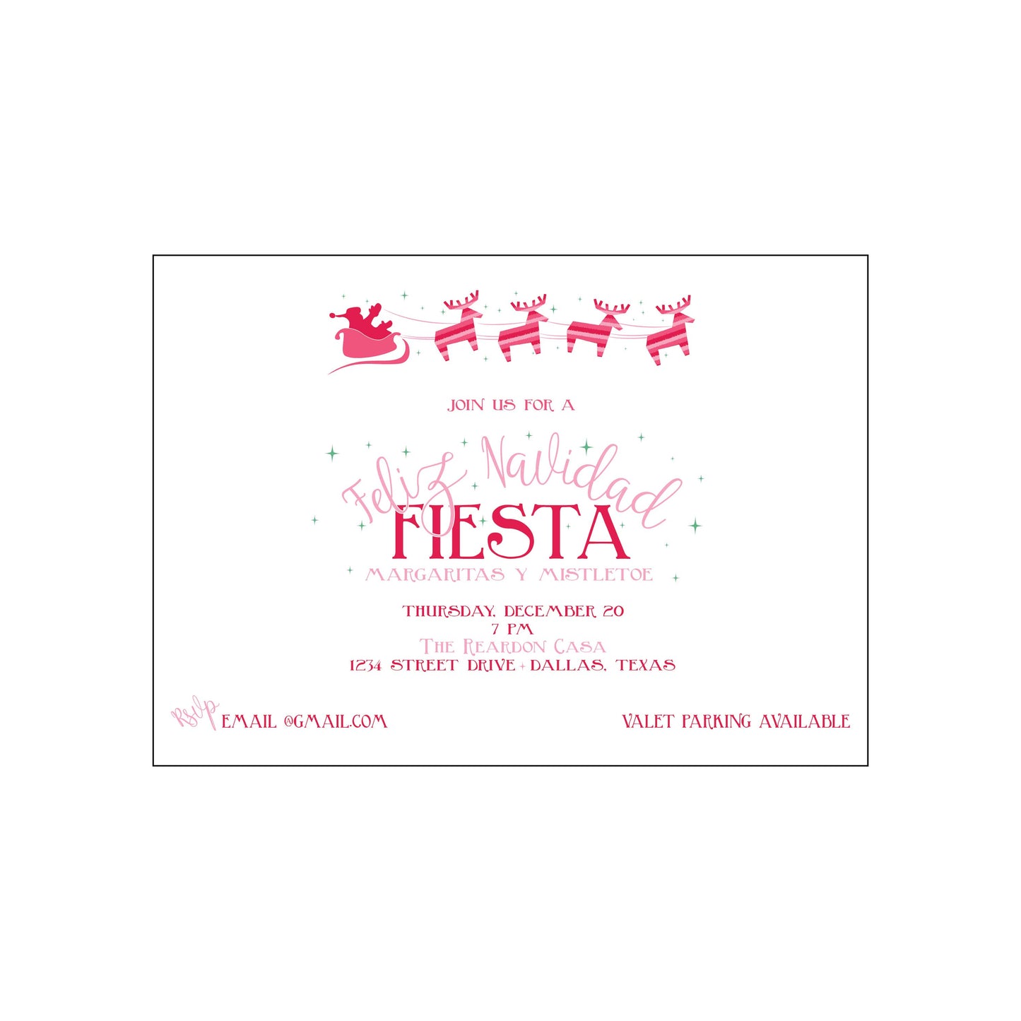 feliz navidad fiesta | invitation