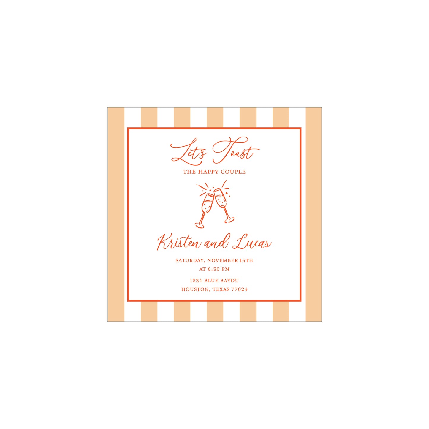 let's toast | invitation