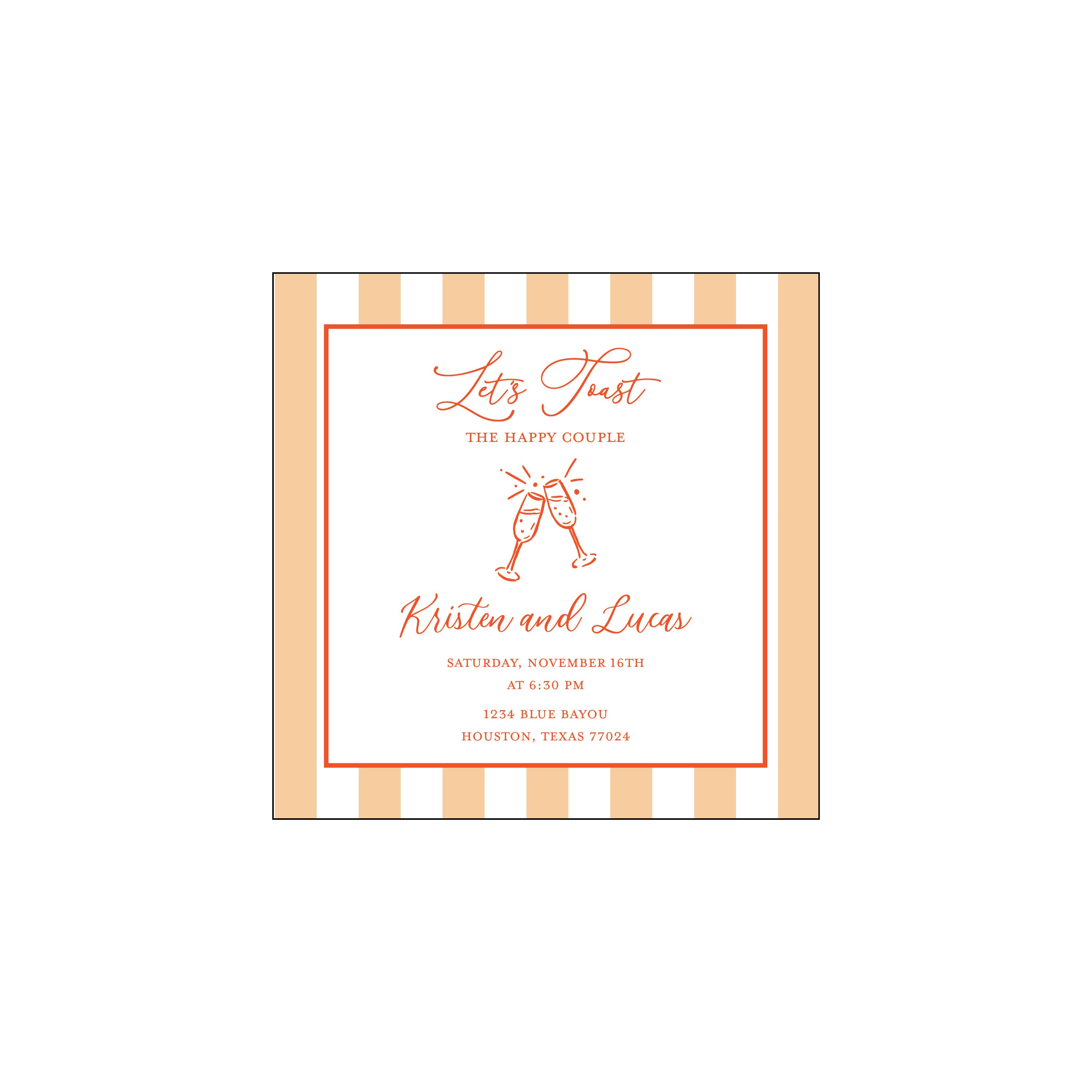let's toast | invitation