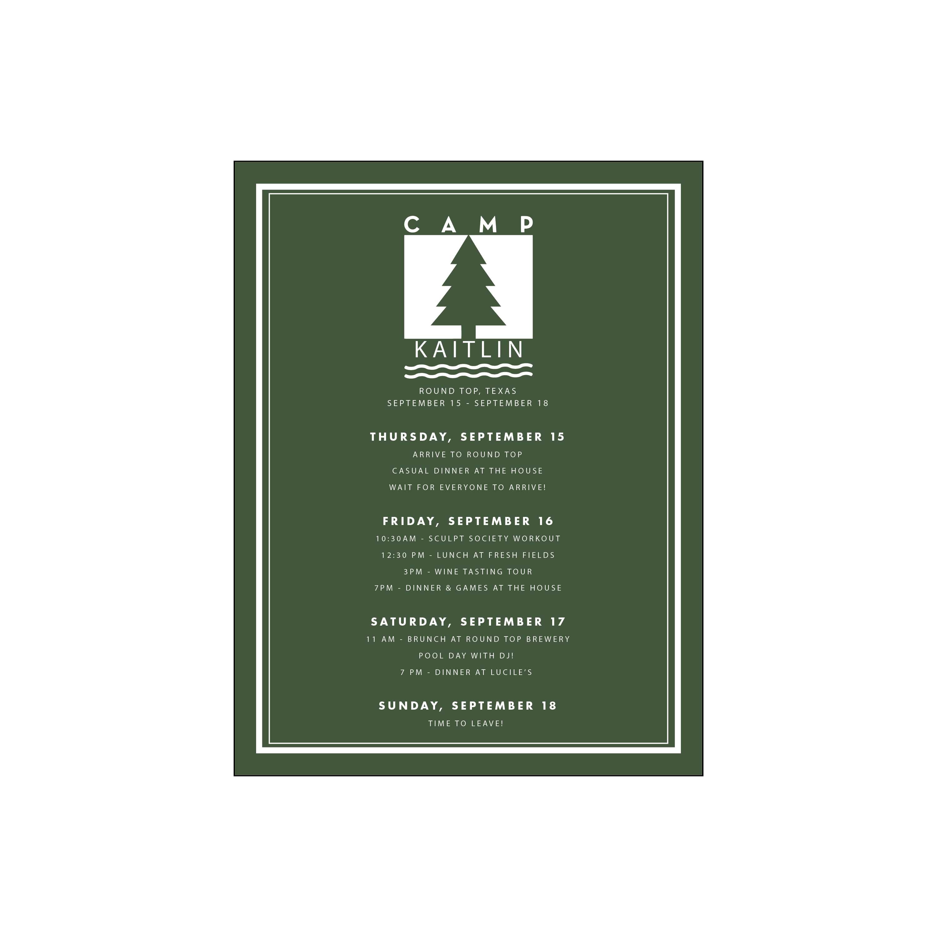 parent trap bachelorette | itinerary