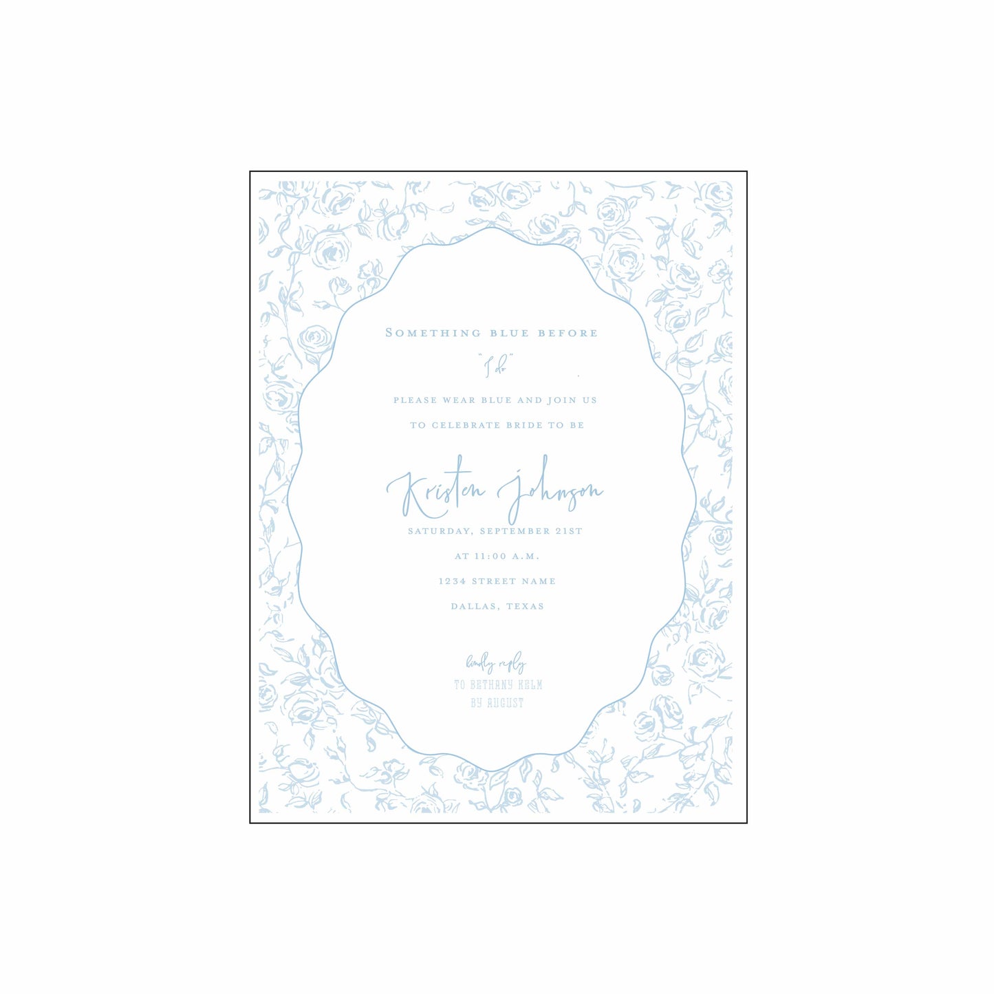 something blue | invitation