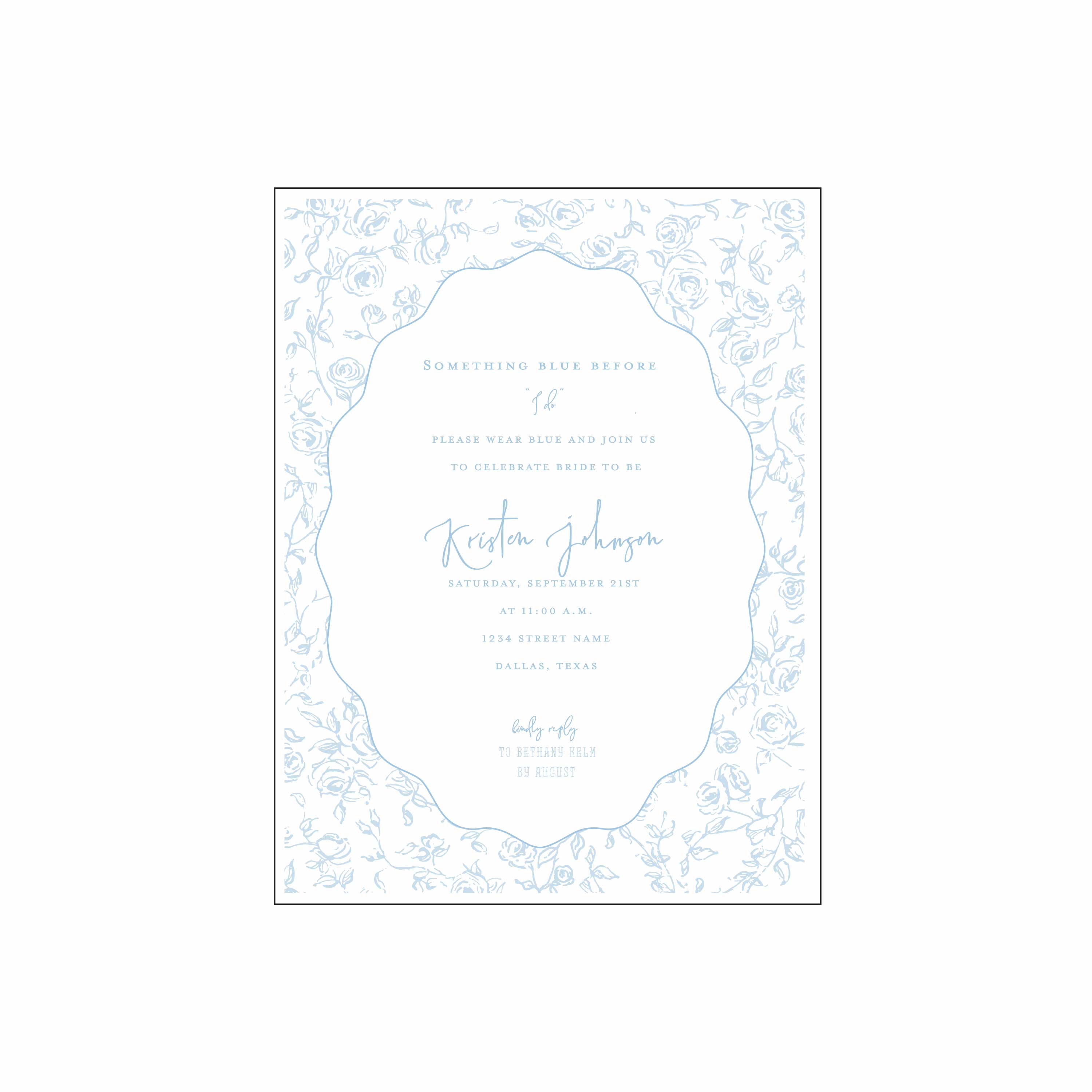 something blue | invitation