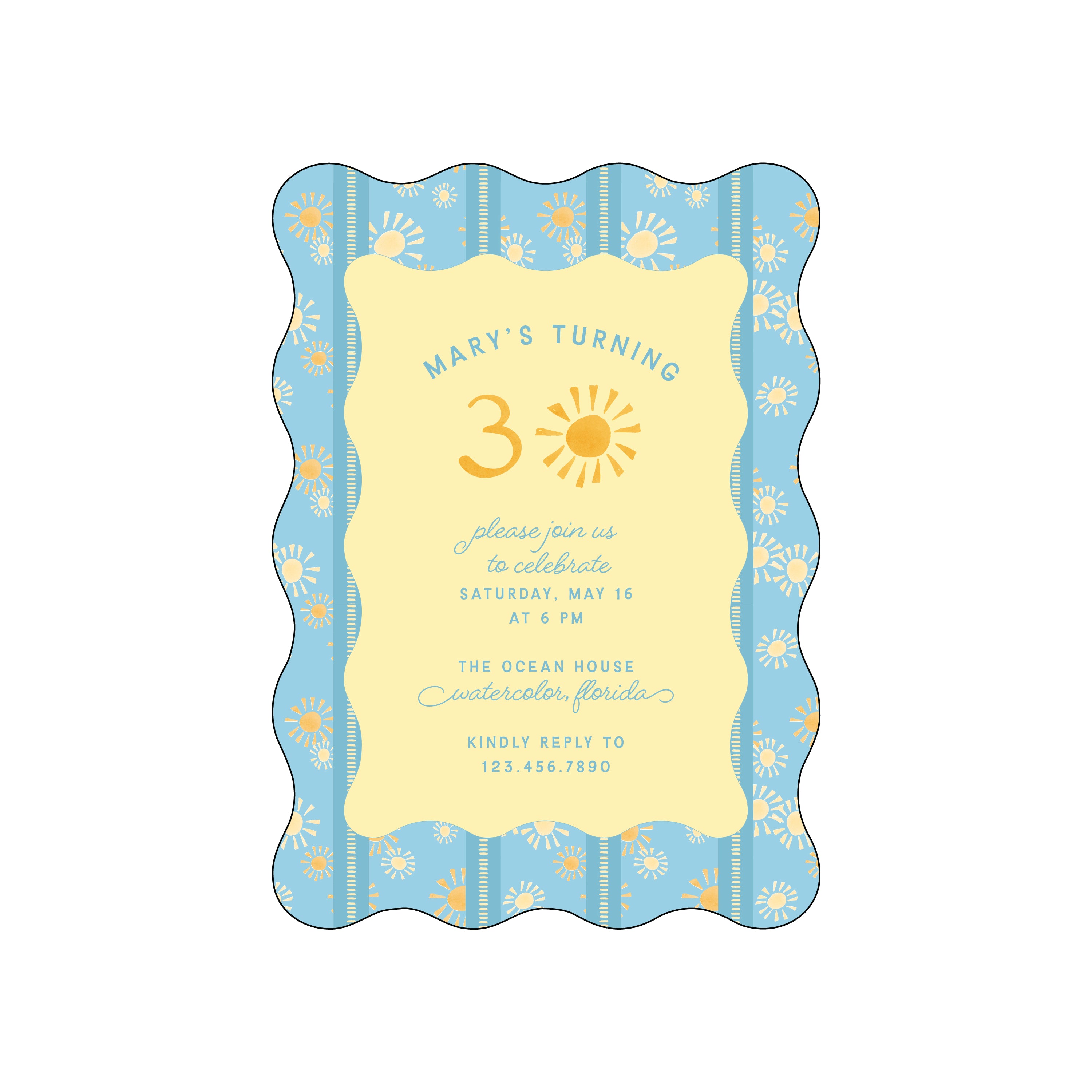 sunshine blue | invitation