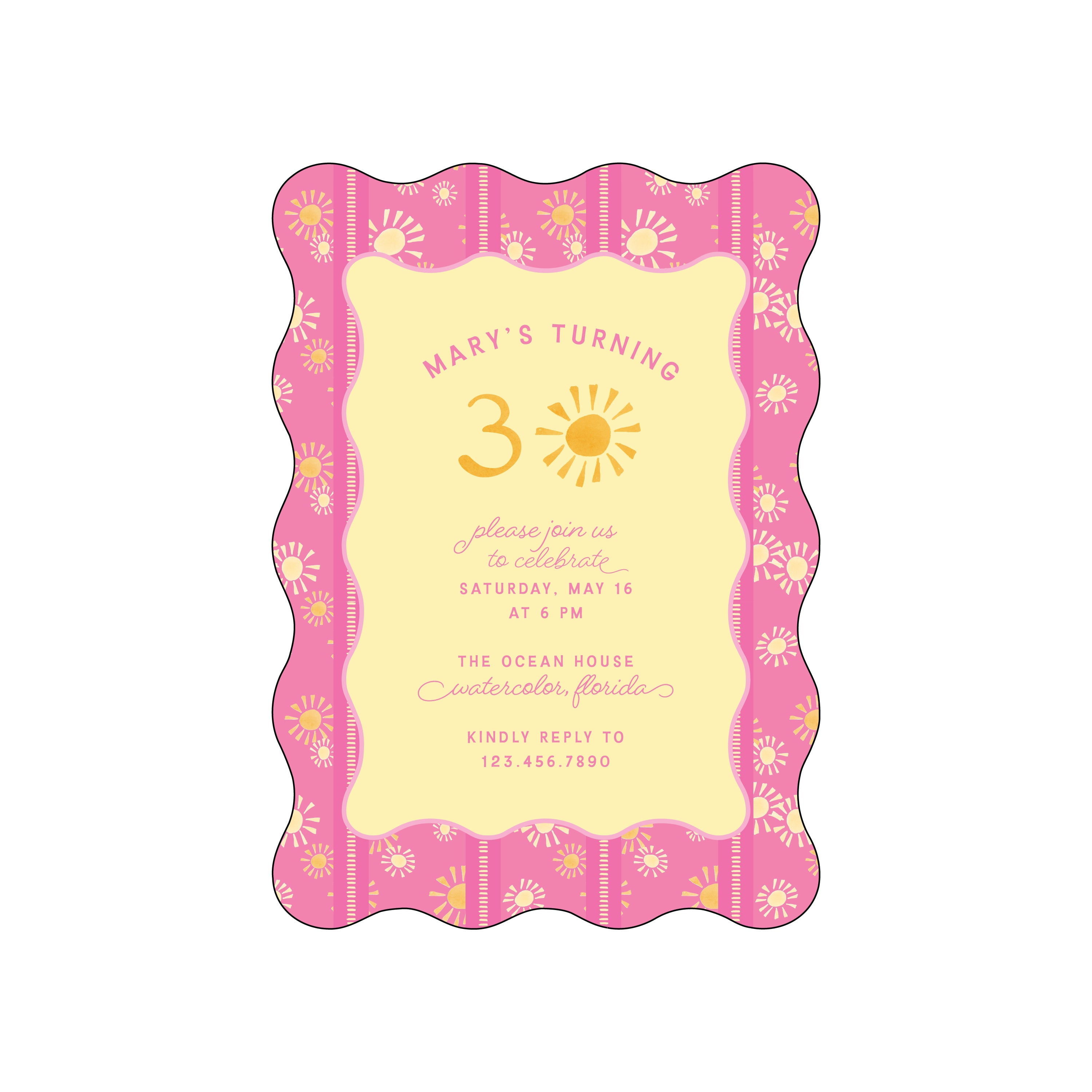 sunshine pink | invitation