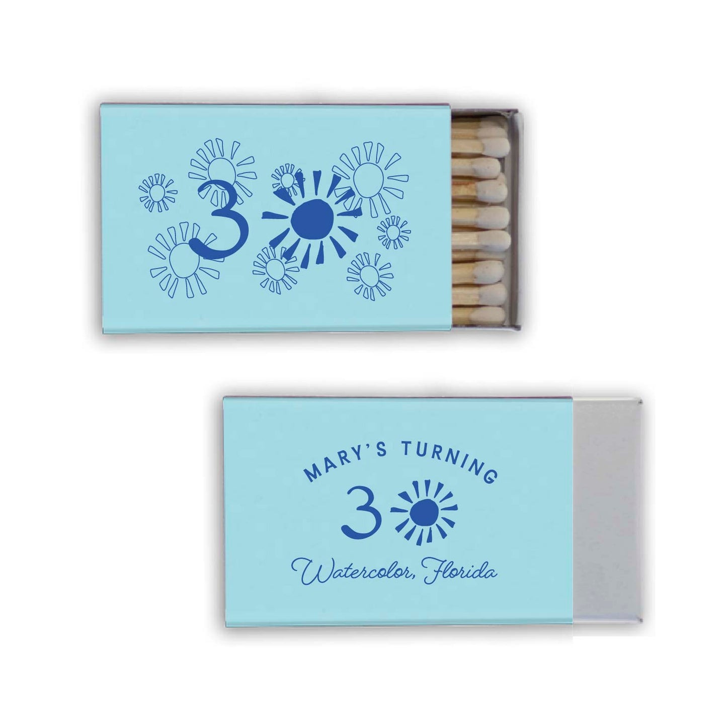 sunshine blue | matchboxes