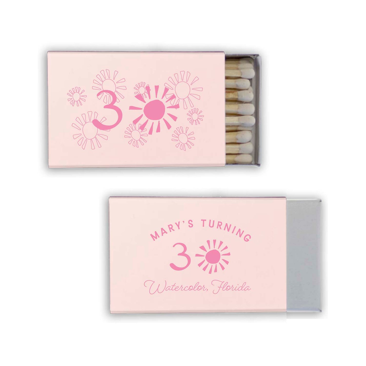 sunshine pink | matchboxes