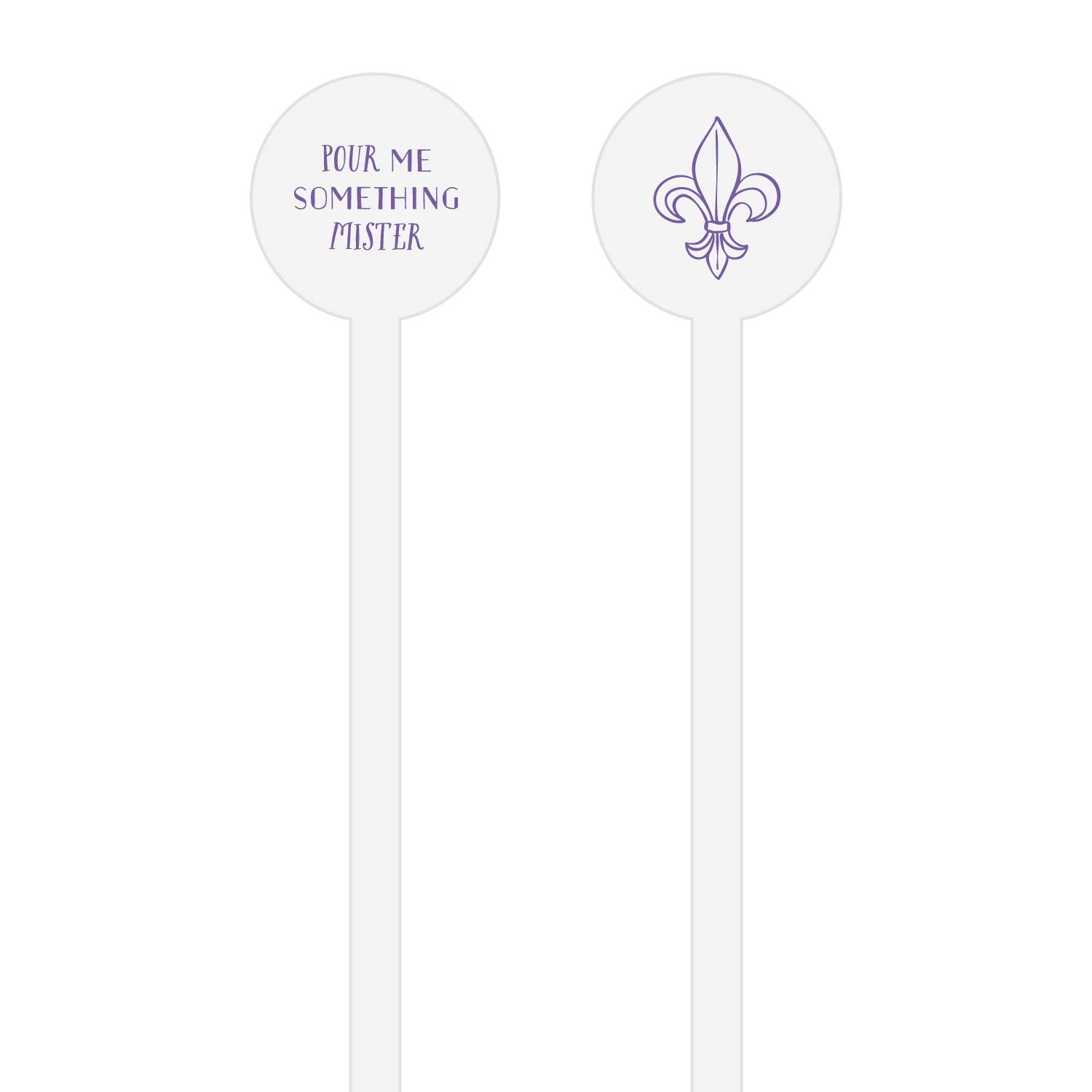 mardi gras | stir stick | wooden or acrylic round