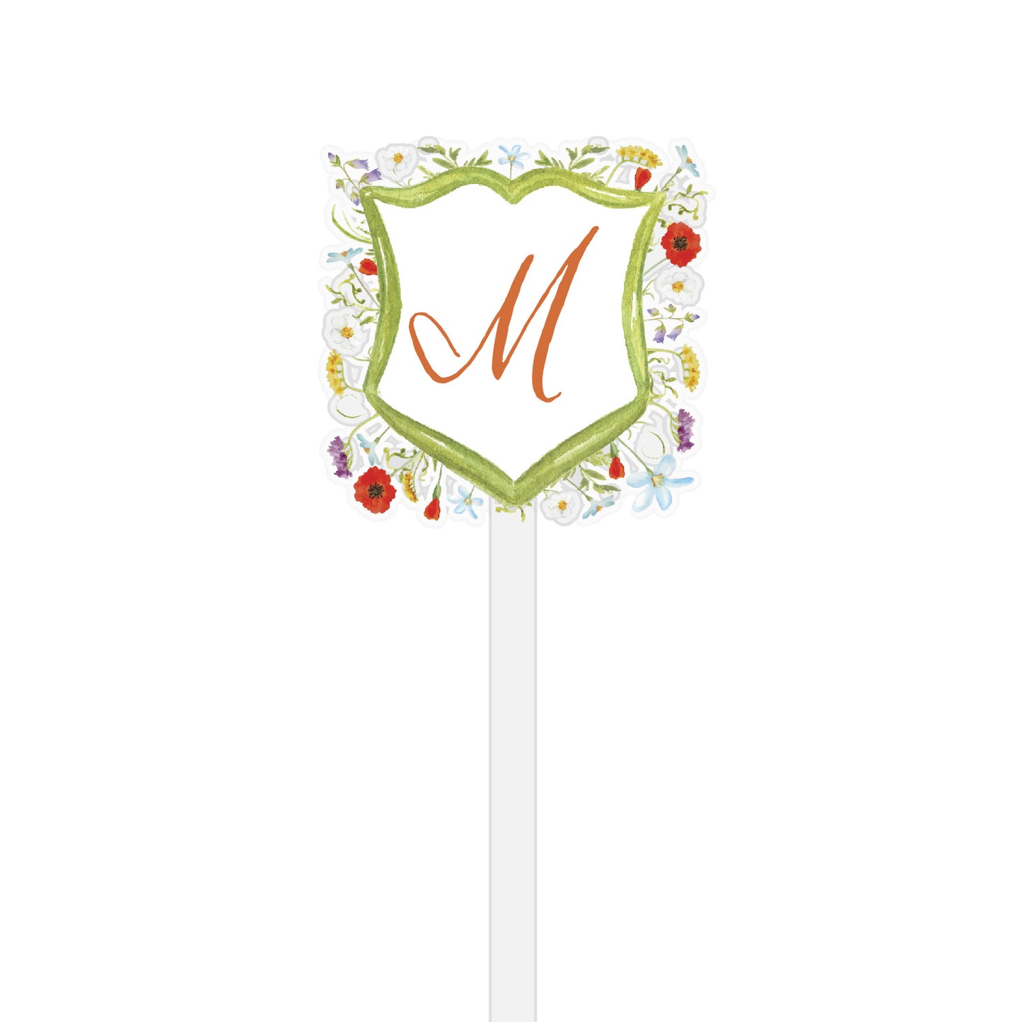 poppy crest | stir stick | die cut shape