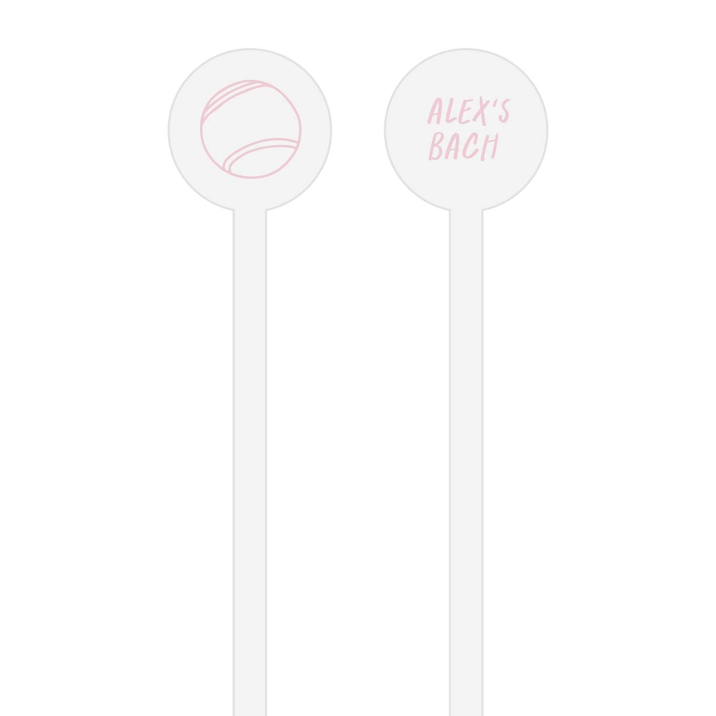 tennis bach | stir stick | wooden or acrylic round
