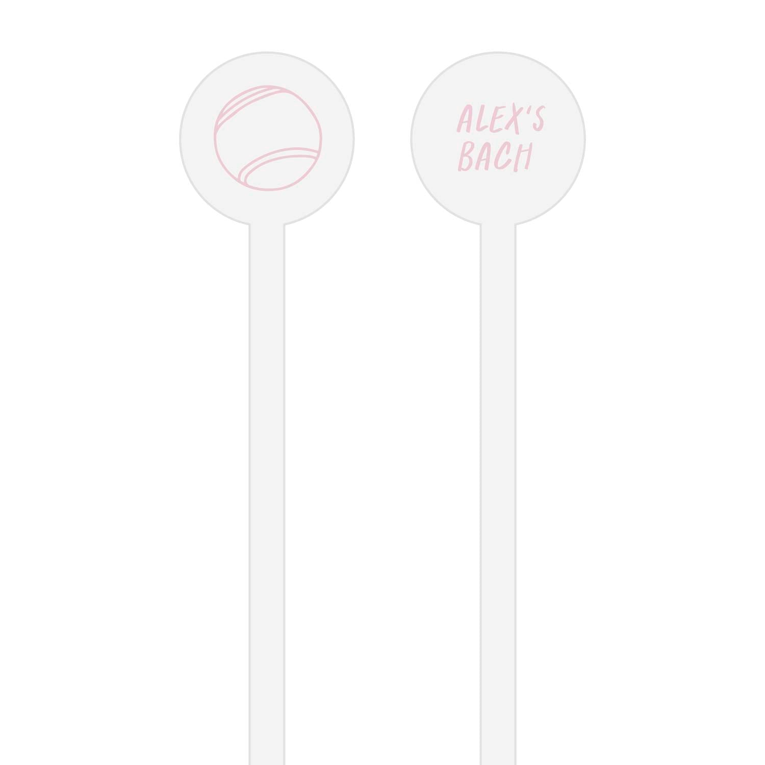 tennis bach | stir stick | wooden or acrylic round
