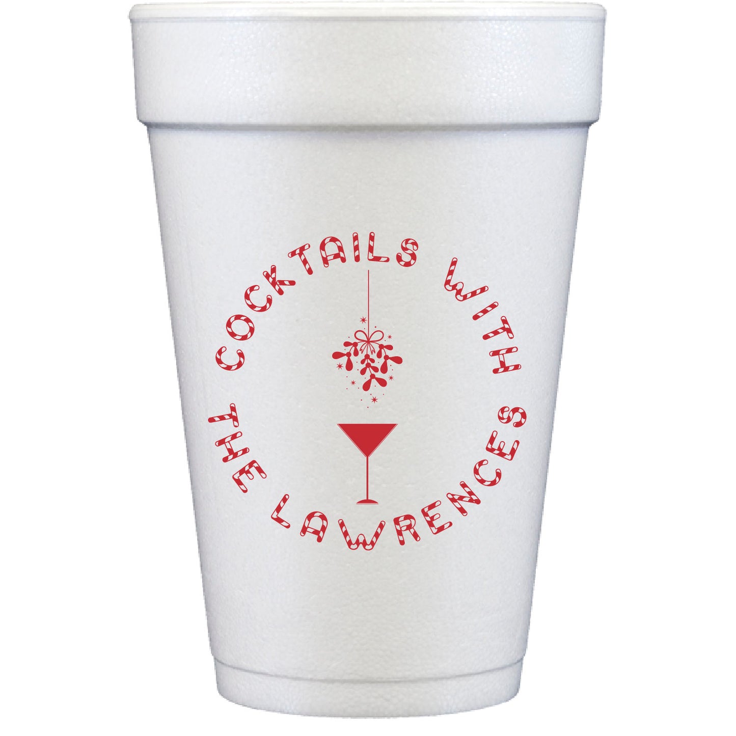 holly jolly cocktail party | styrofoam cups