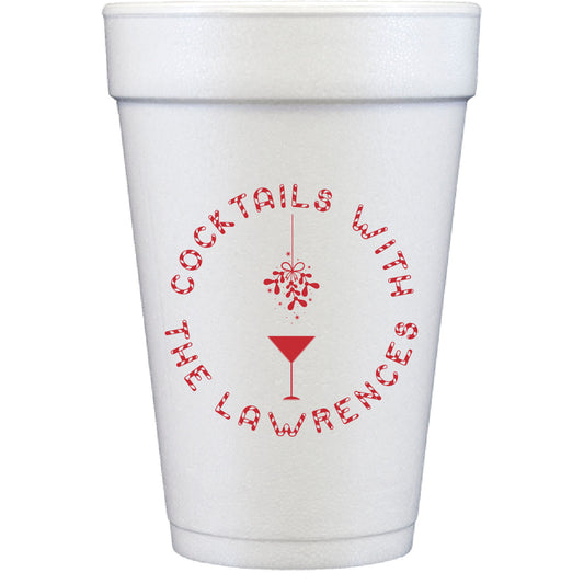 holly jolly cocktail party | styrofoam cups