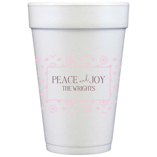pink and berry starburst | styrofoam cups