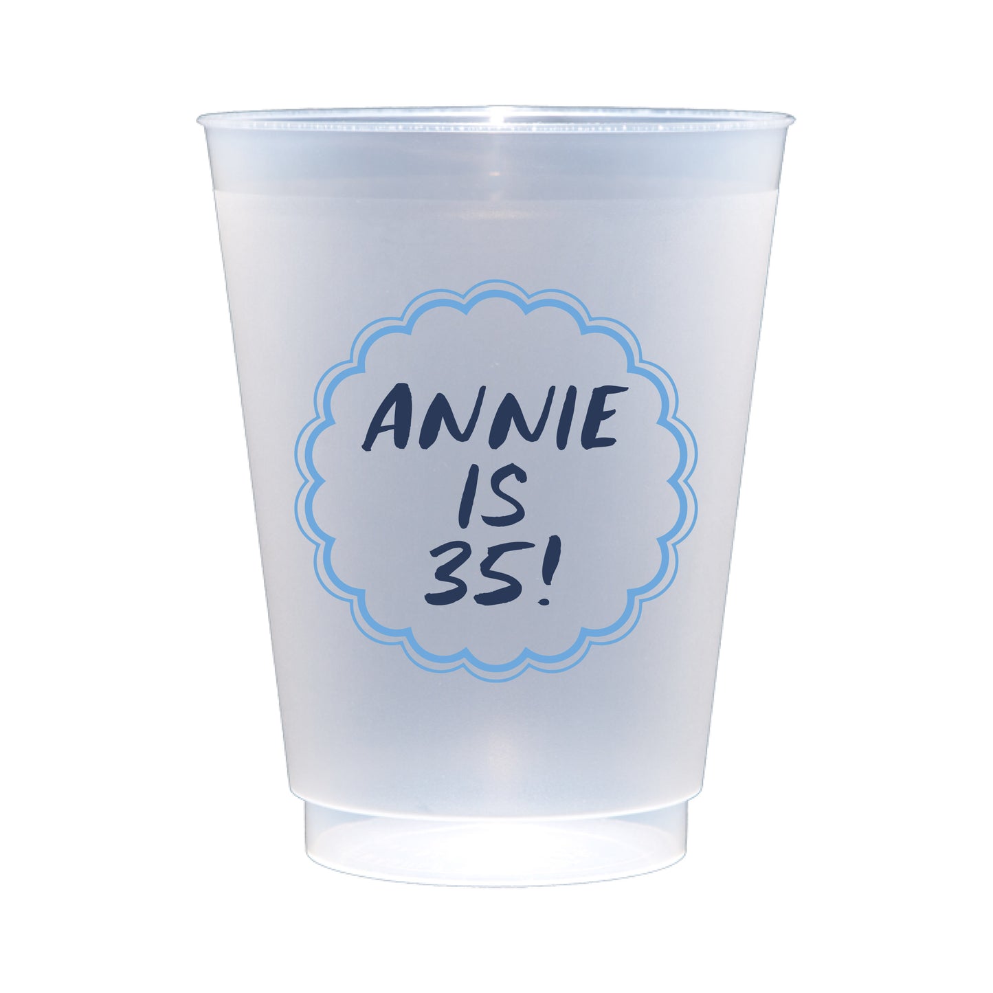 blue scallop | shatterproof frosted flex