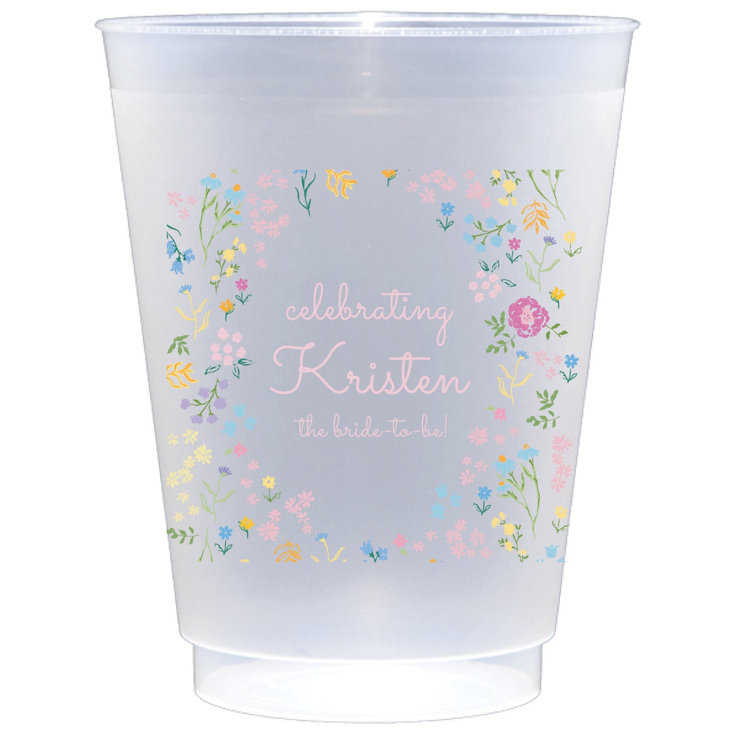 floral shower | shatterproof frosted flex