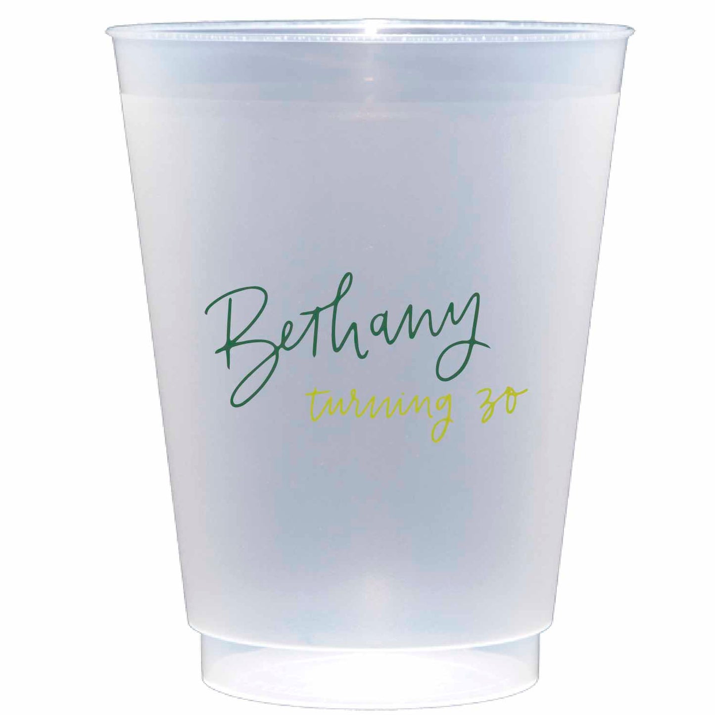 Personalized hand lettering | Frosted flex cup