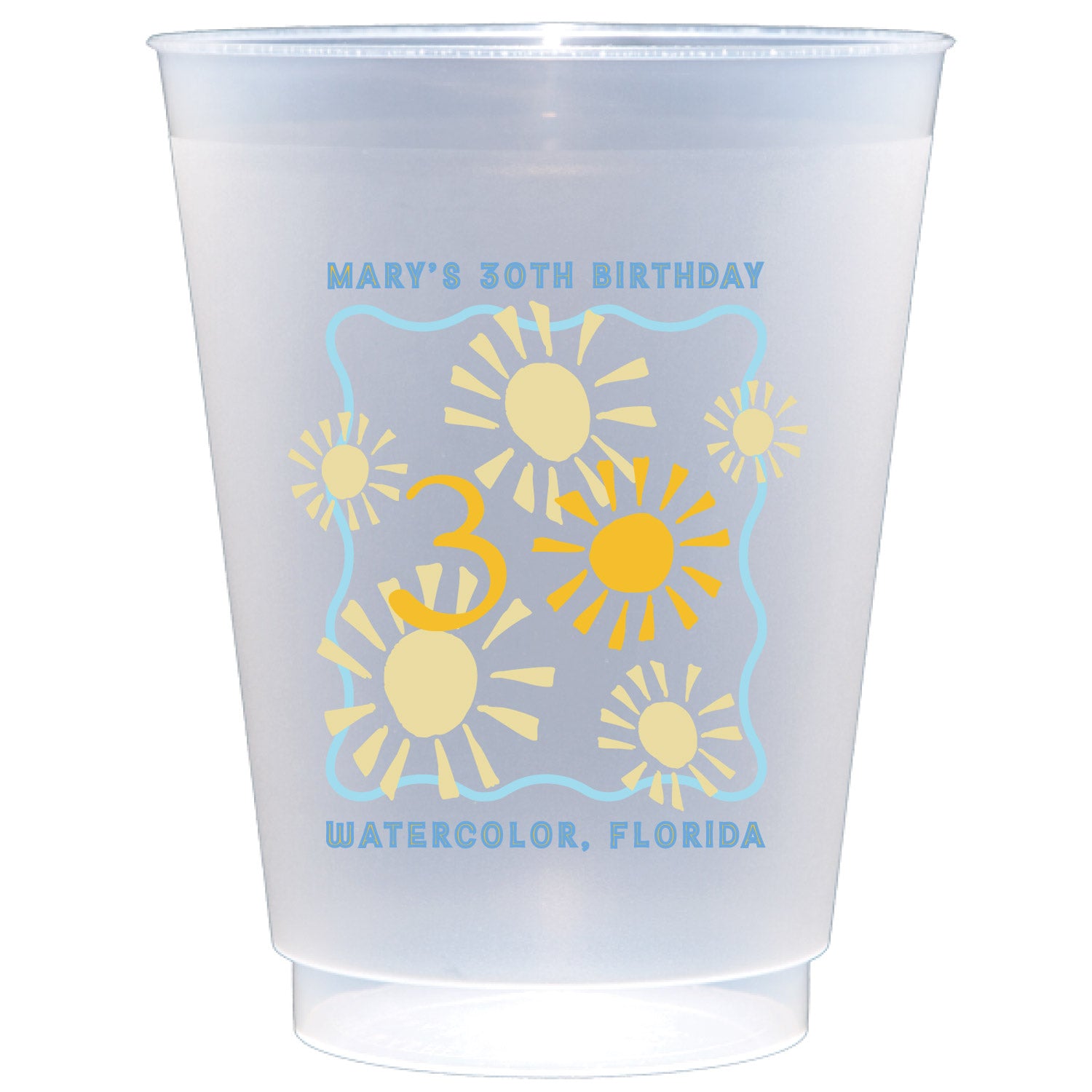 sunshine blue | shatterproof frosted flex | digital