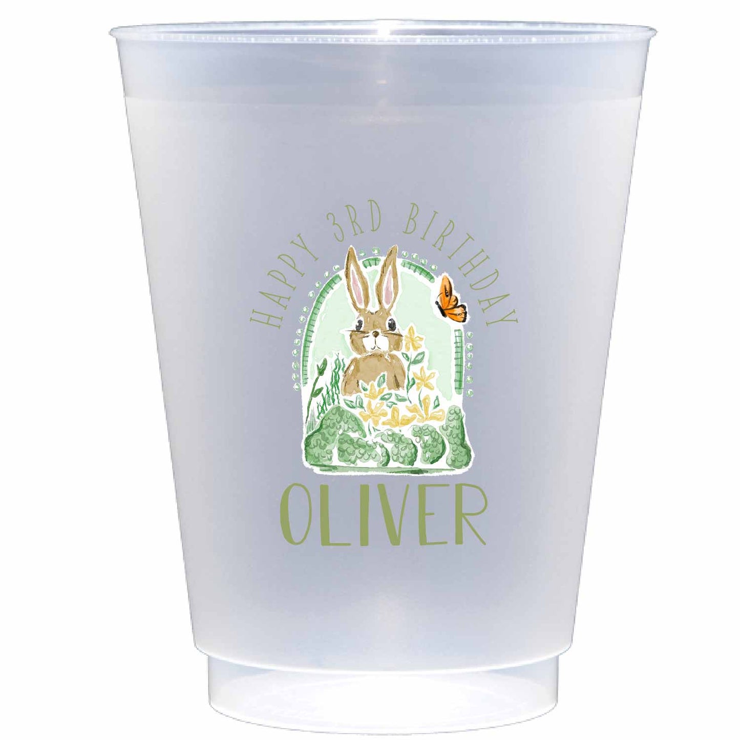 personalized birthday rabbit  | Frosted flex cup
