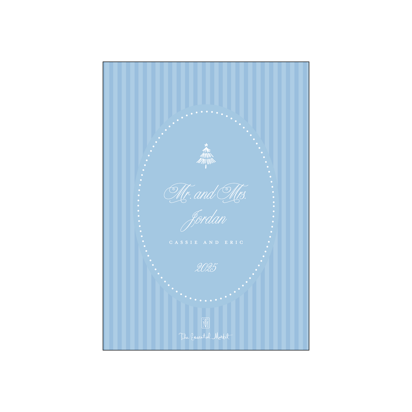 scalloped pine | holiday card | digital printed