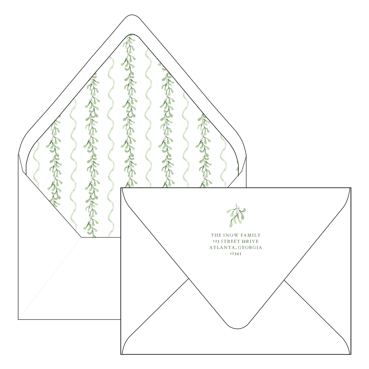 mistletoe | holiday card | bayberry kate