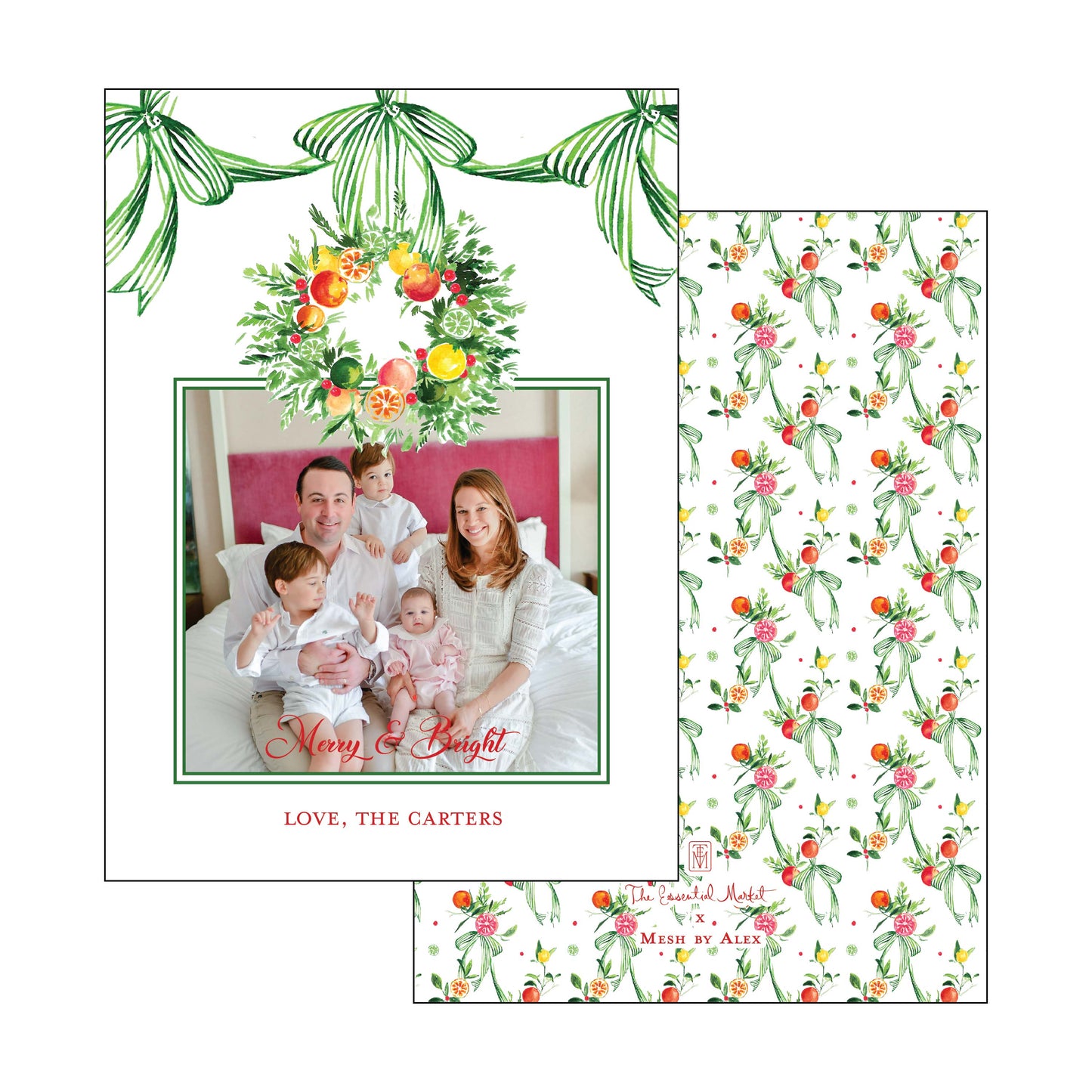 citrus wreath | holiday card | mesh by alex