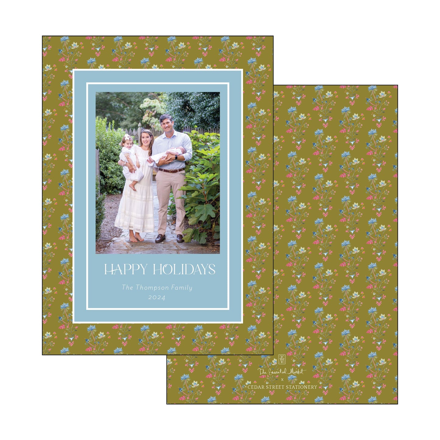 french wallpaper | holiday card | cedar street stationery