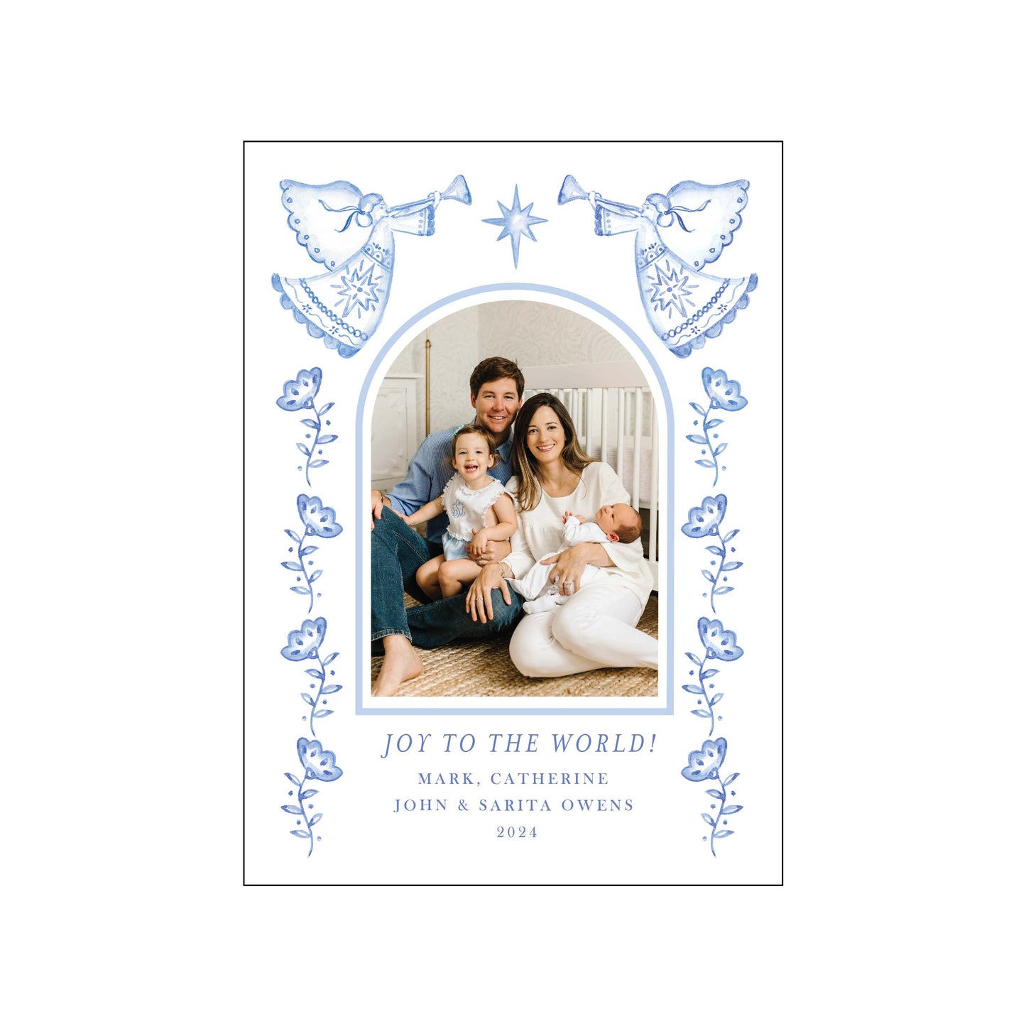 angel toile | holiday card | pearly gates designs