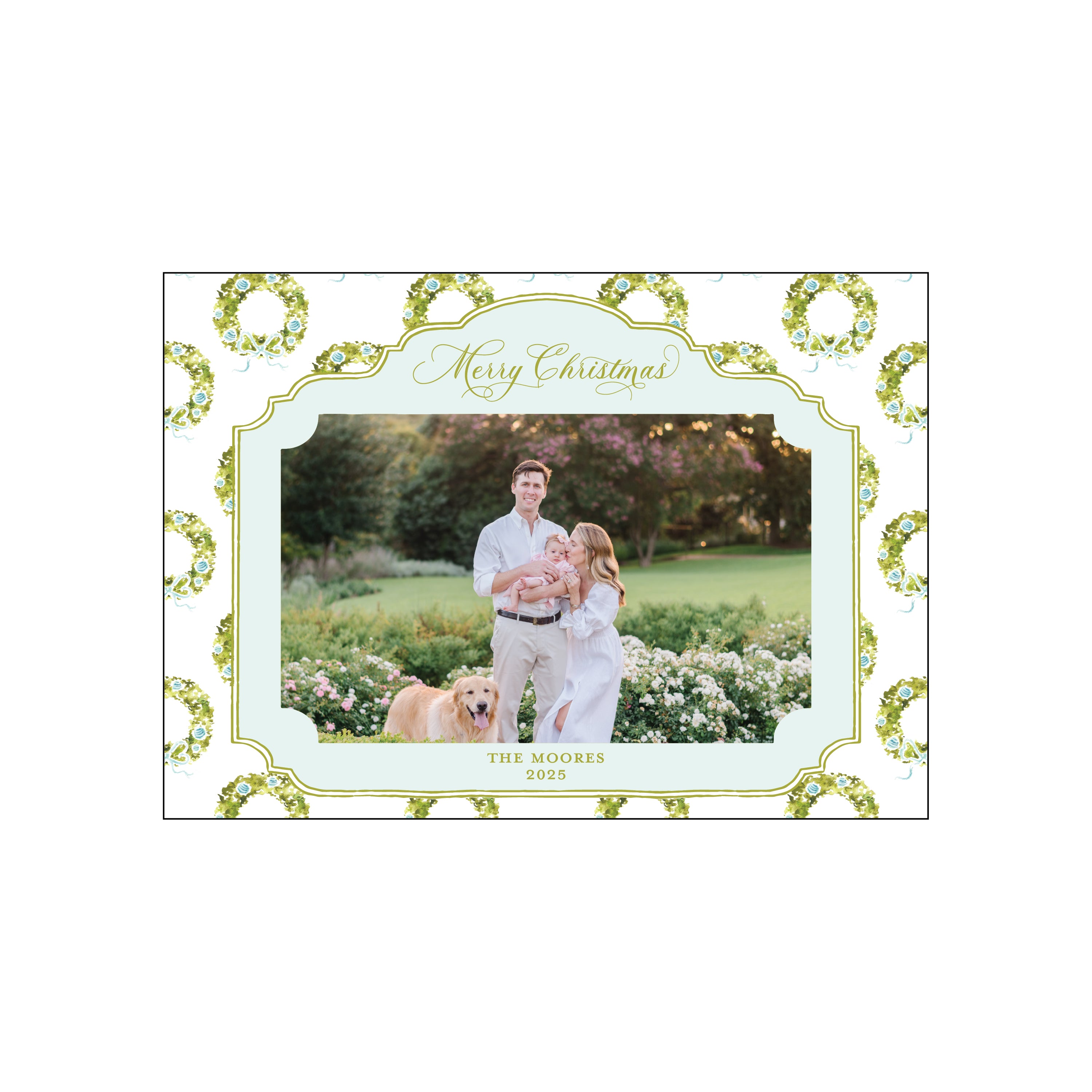 boxwood wreath horizontal | holiday card | bethany kelm