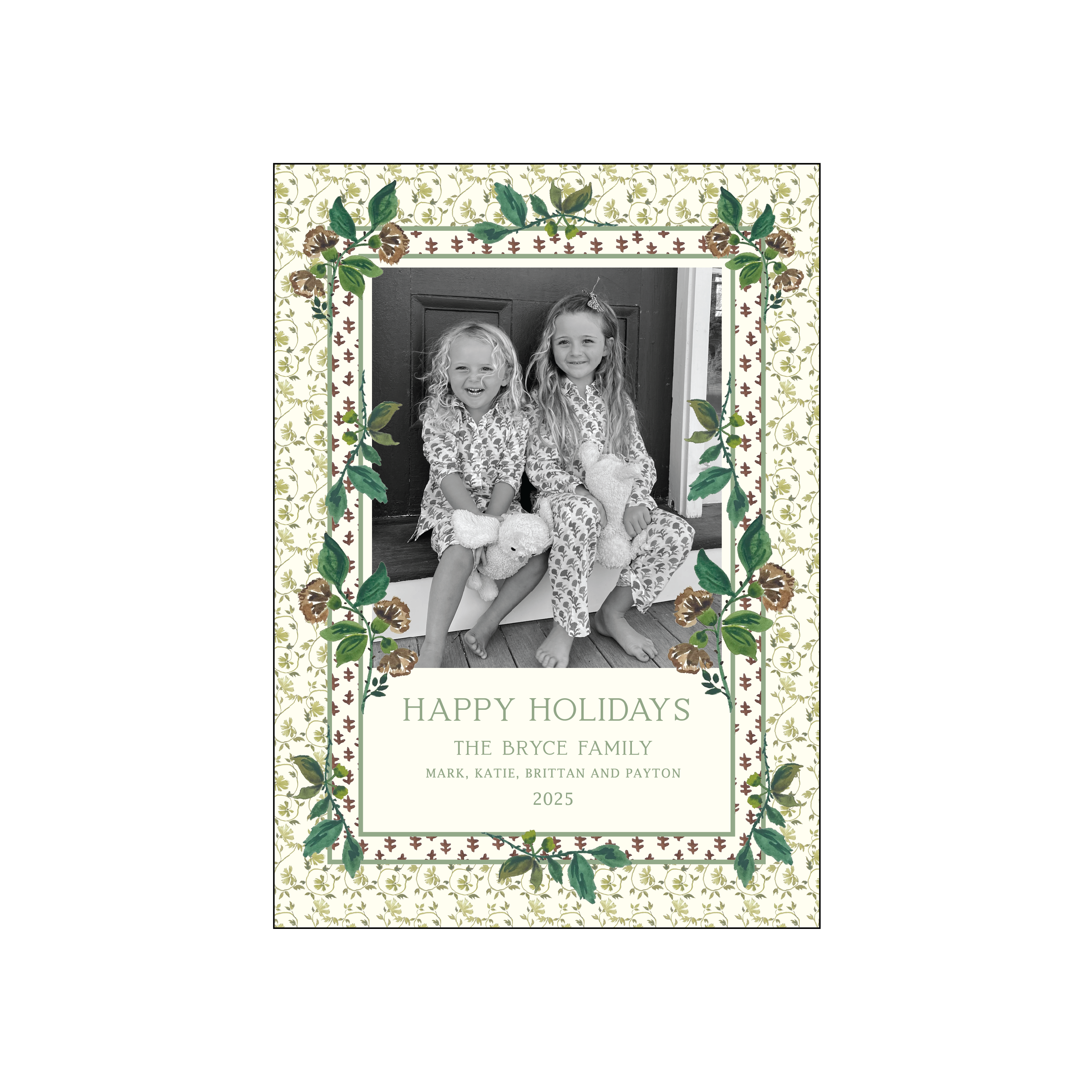 chintz | holiday card | cedar street stationery