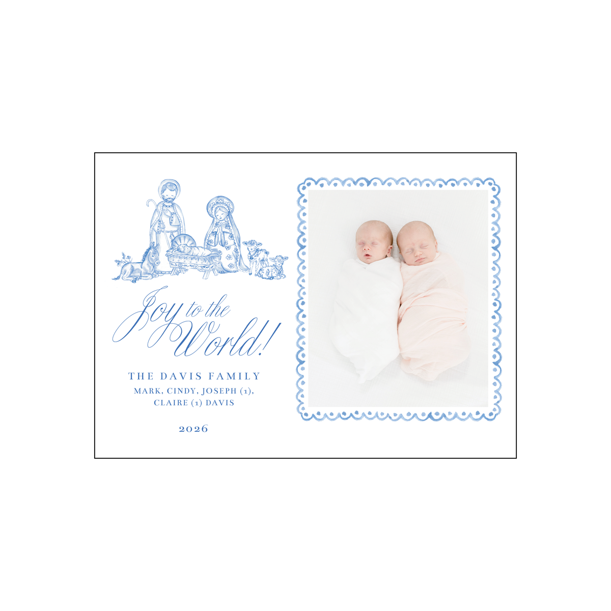 nativity toile | holiday card | pearly gates designs