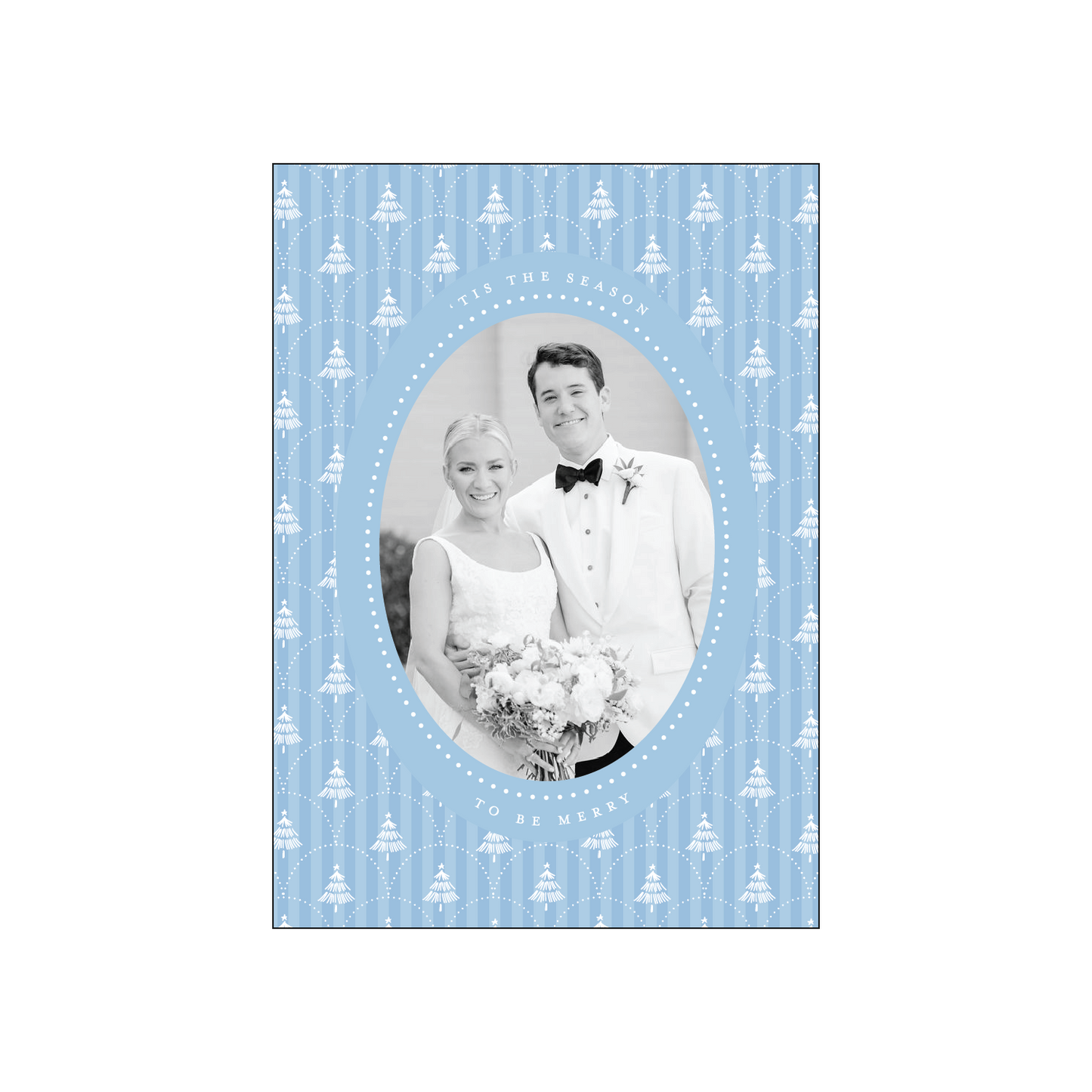 scalloped pine | holiday card | digital printed