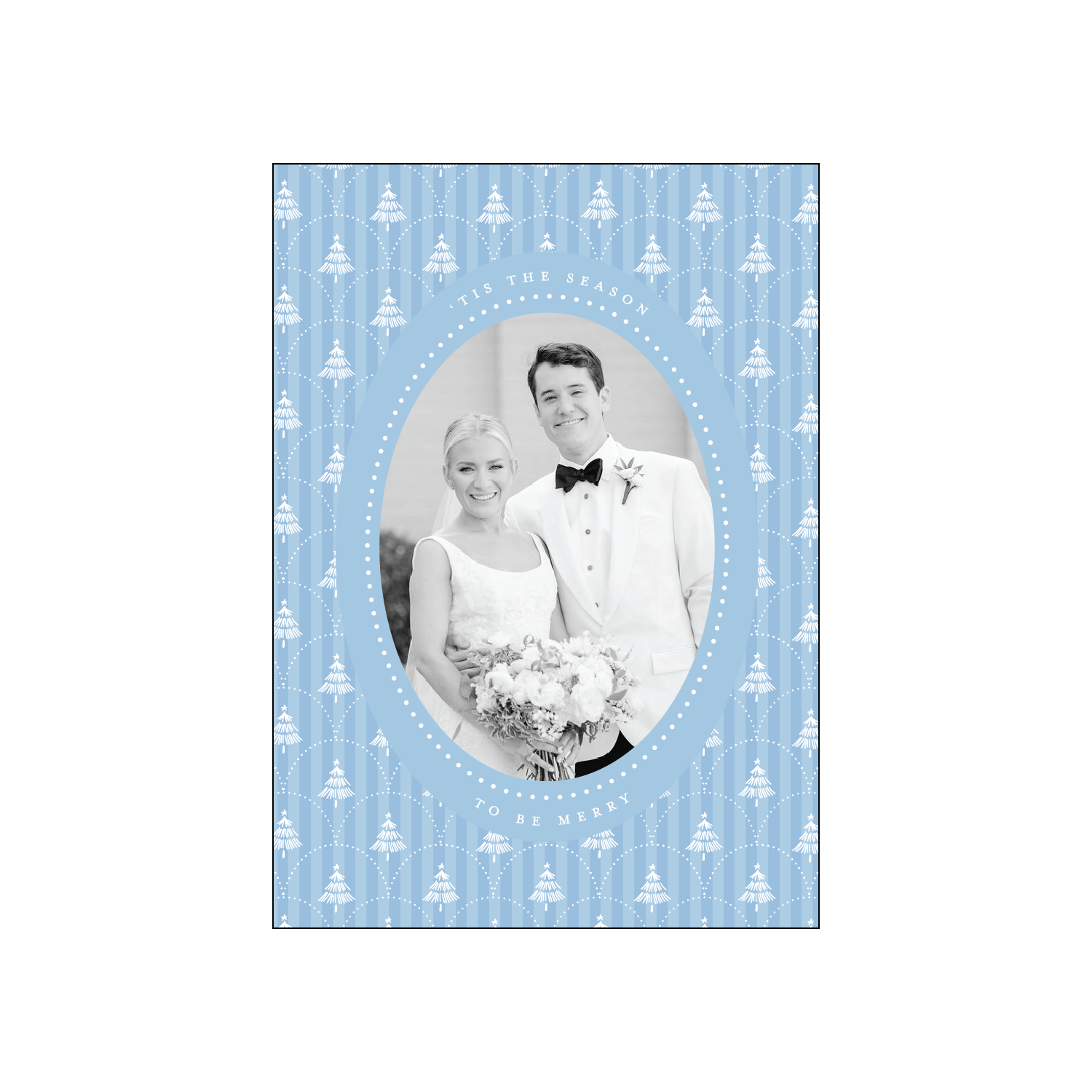 scalloped pine | holiday card | digital printed