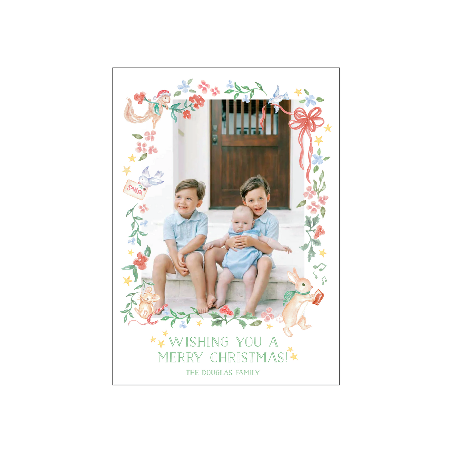 woodland christmas | holiday card | pearly gates designs