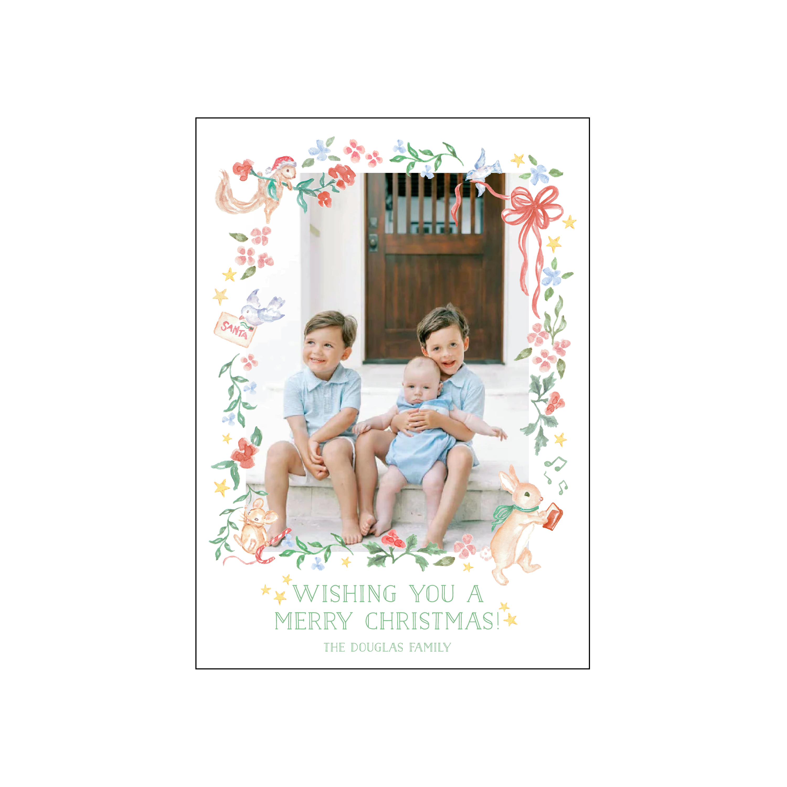 woodland christmas | holiday card | pearly gates designs
