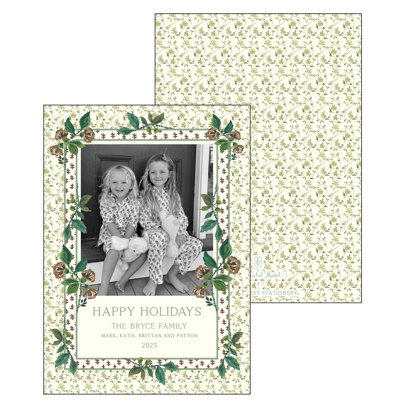 chintz | holiday card | cedar street stationery