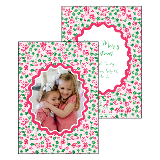 christmas geraniums | holiday card | pearly gates designs