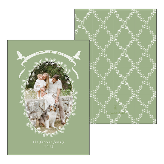 holiday dove | holiday card | digital printed