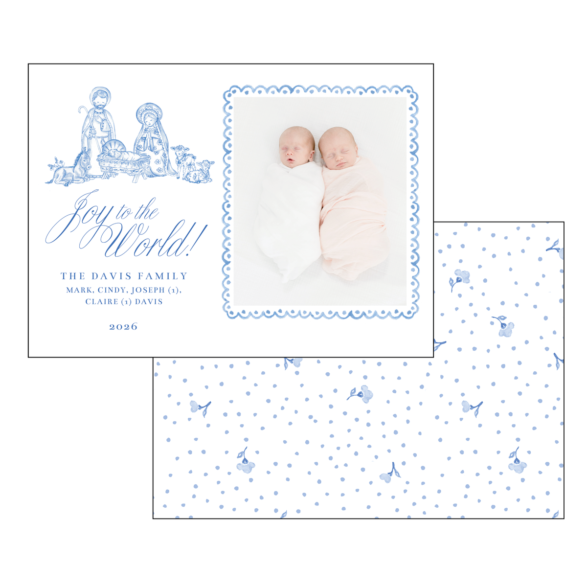 nativity toile | holiday card | pearly gates designs