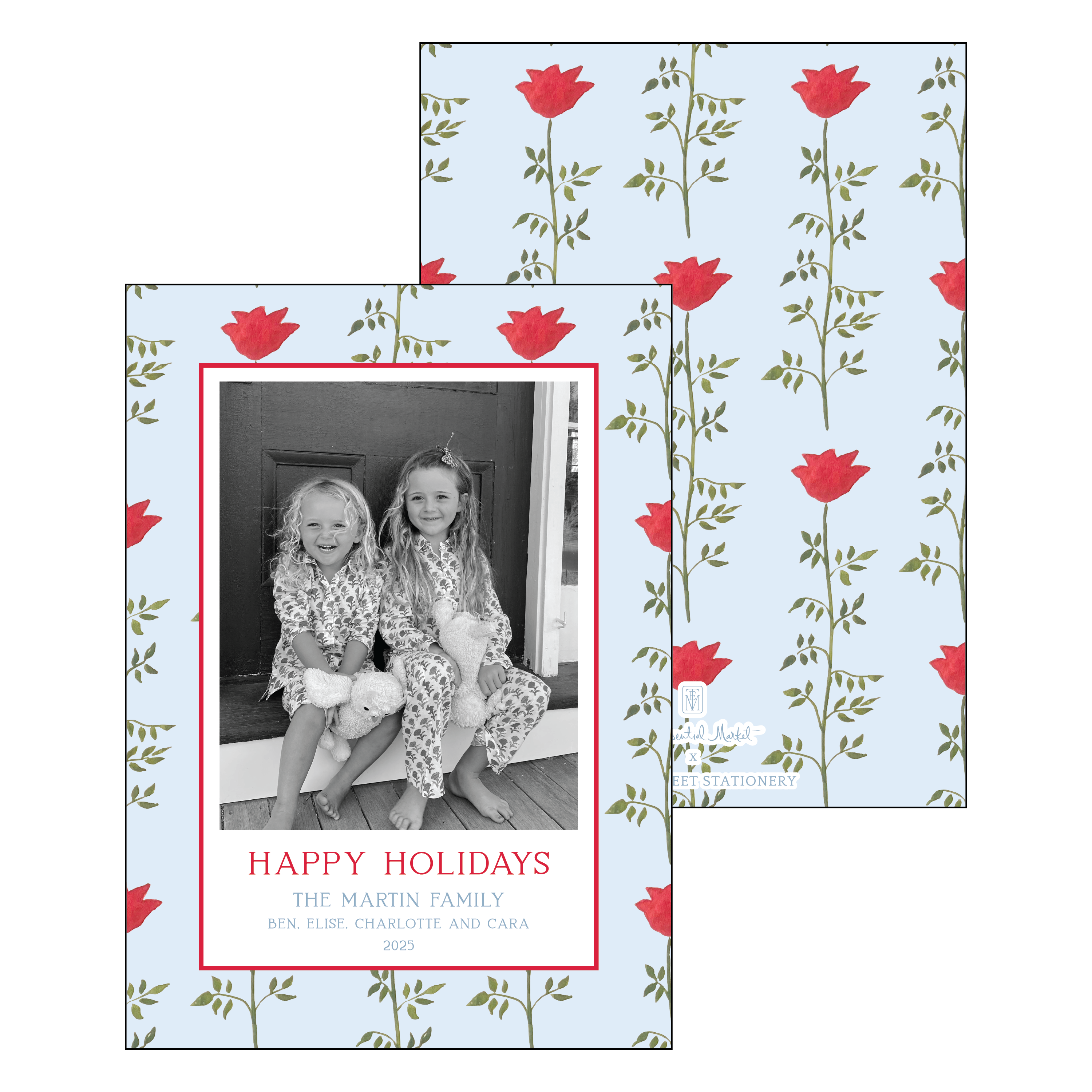 rose | holiday card | cedar street stationery