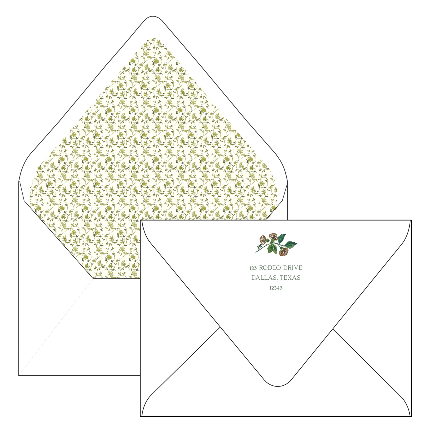 chintz | holiday card | cedar street stationery