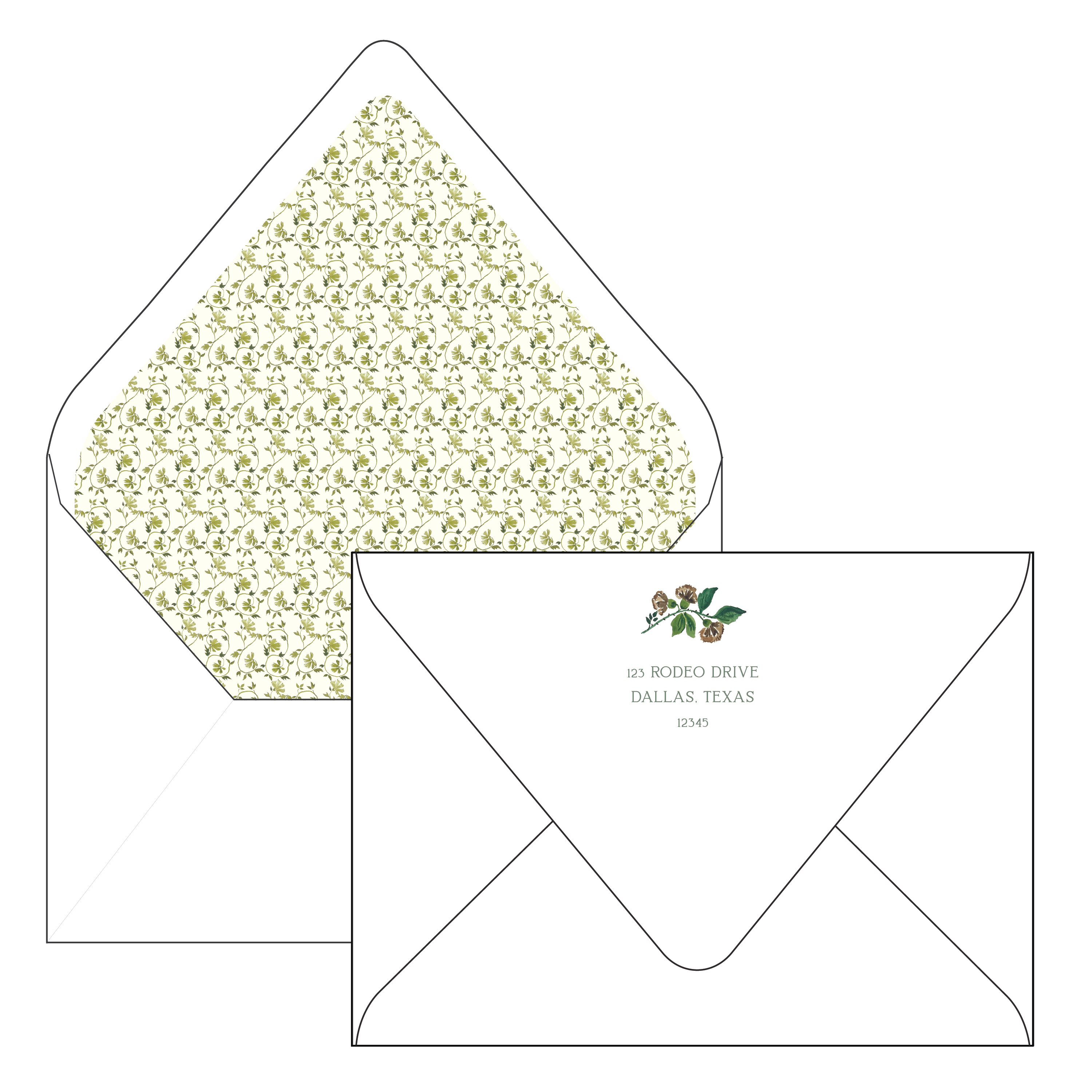 chintz | holiday card | cedar street stationery