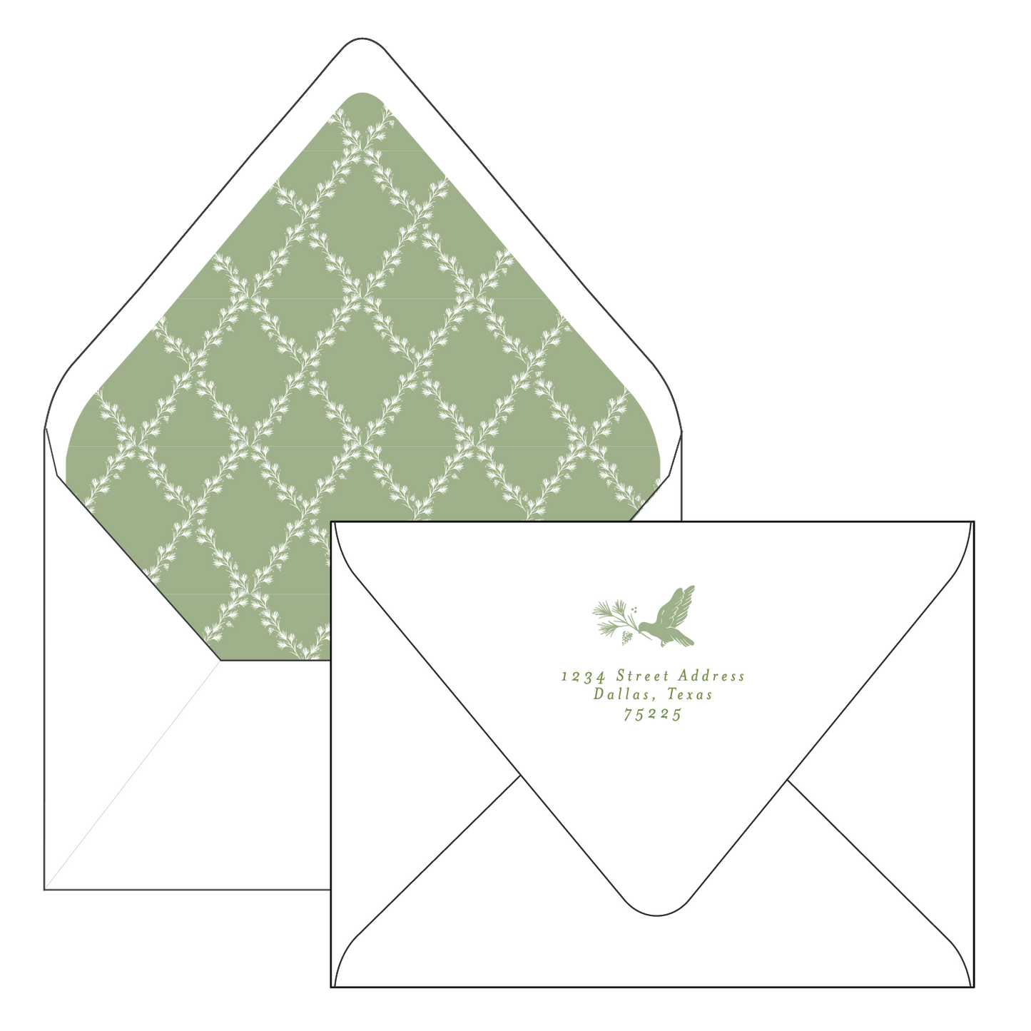 holiday dove | holiday card | digital printed