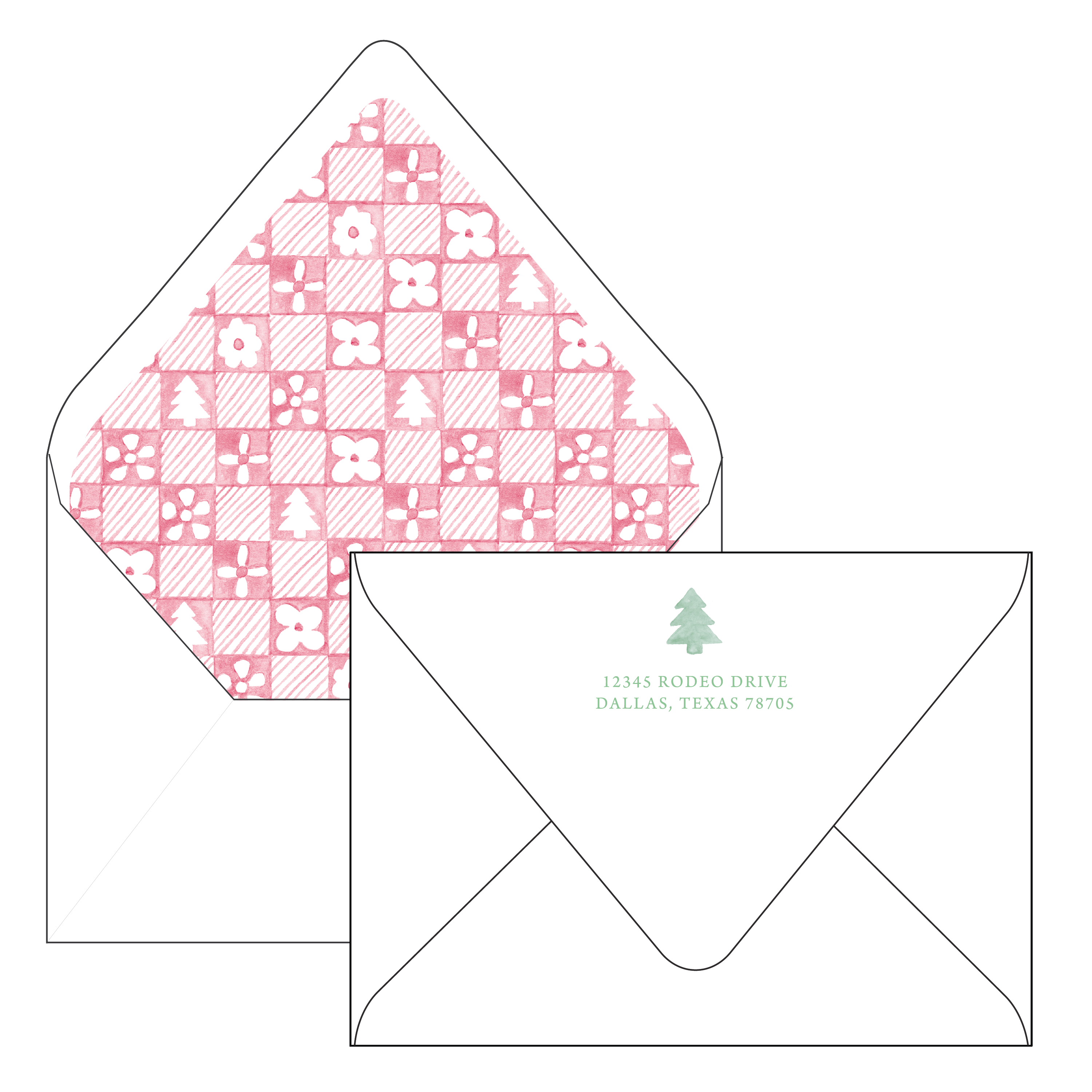 patchwork card | holiday card | pearly gates designs
