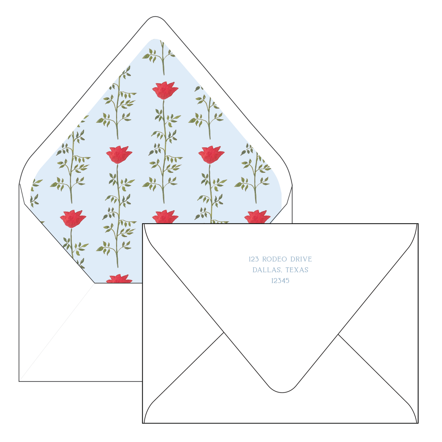 rose | holiday card | cedar street stationery
