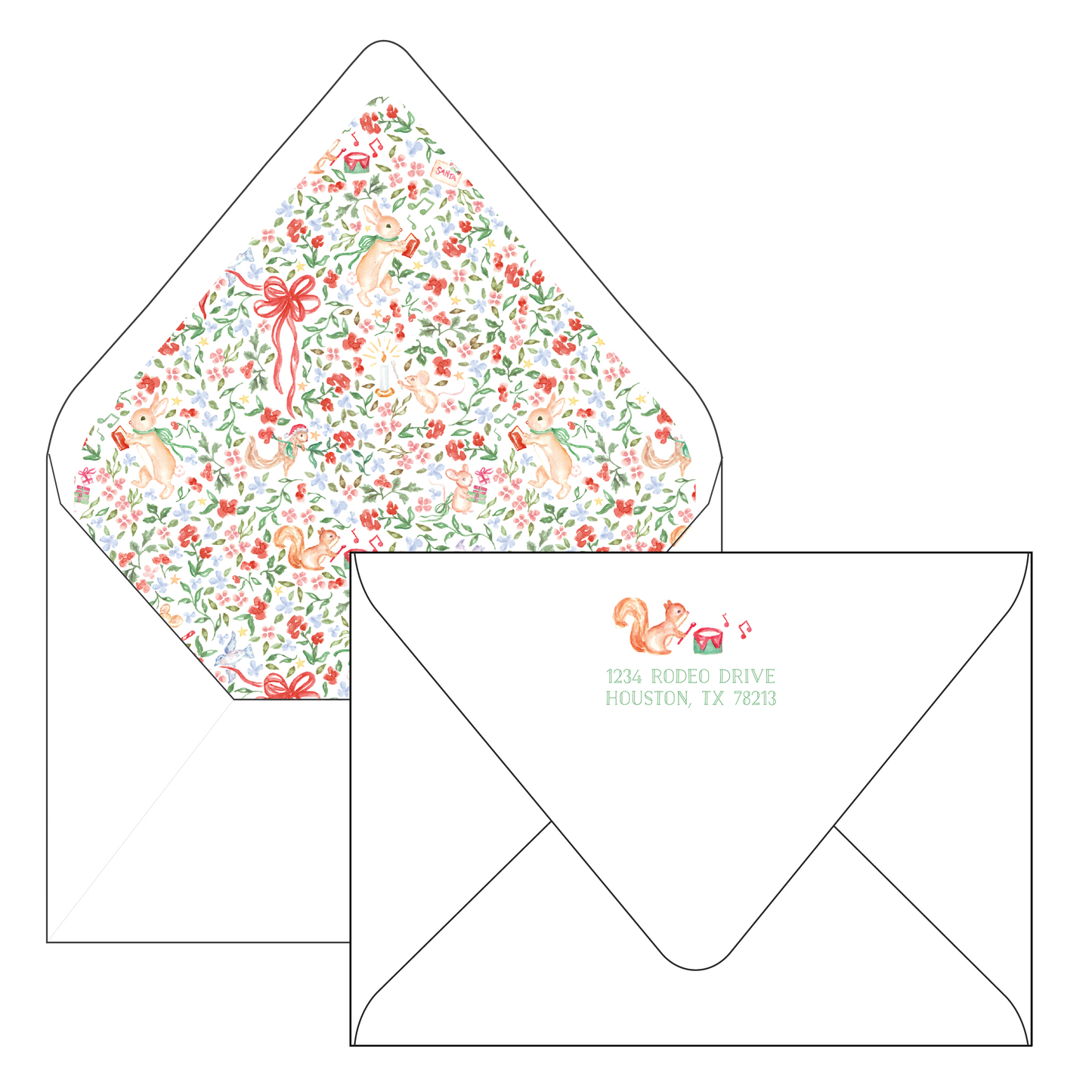 woodland christmas | holiday card | pearly gates designs