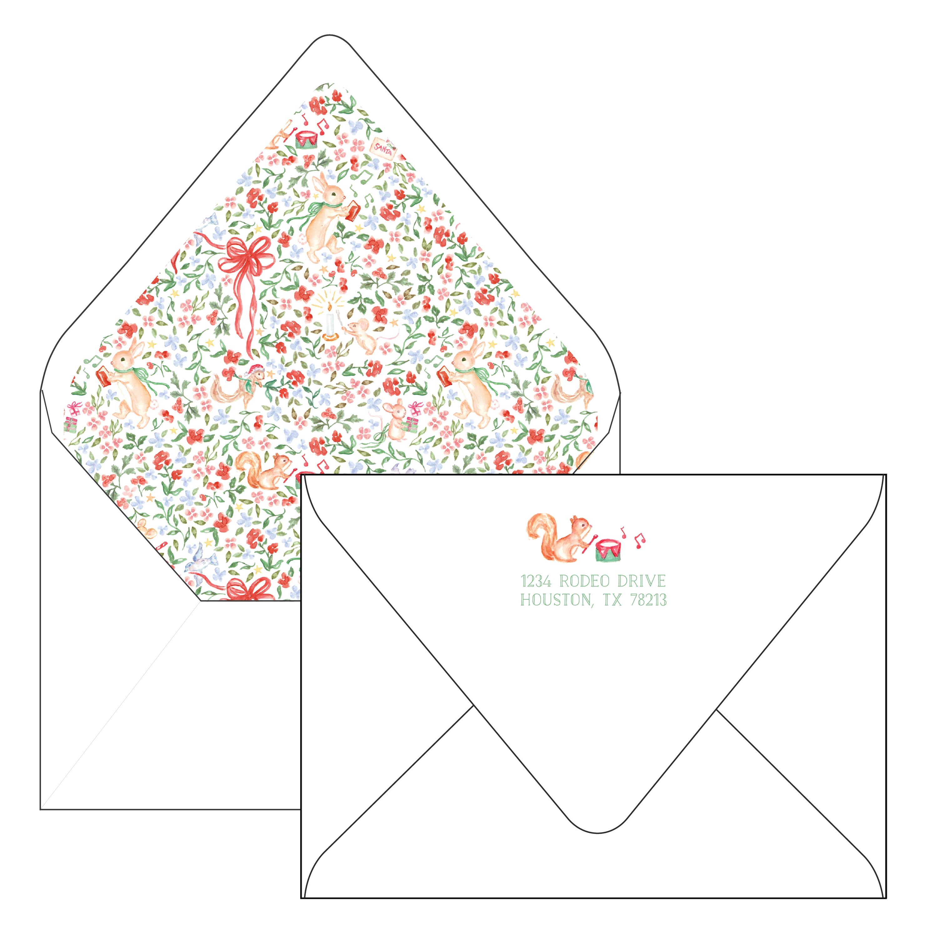 woodland christmas | holiday card | pearly gates designs