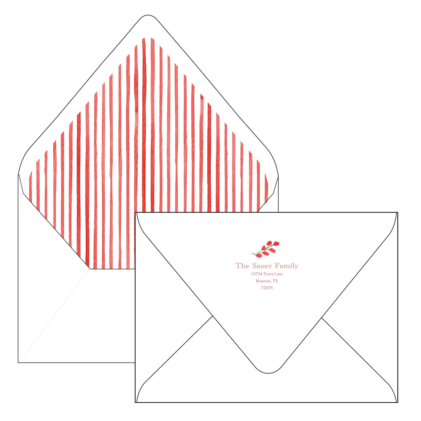 red berry frame | holiday card | be sweet ink